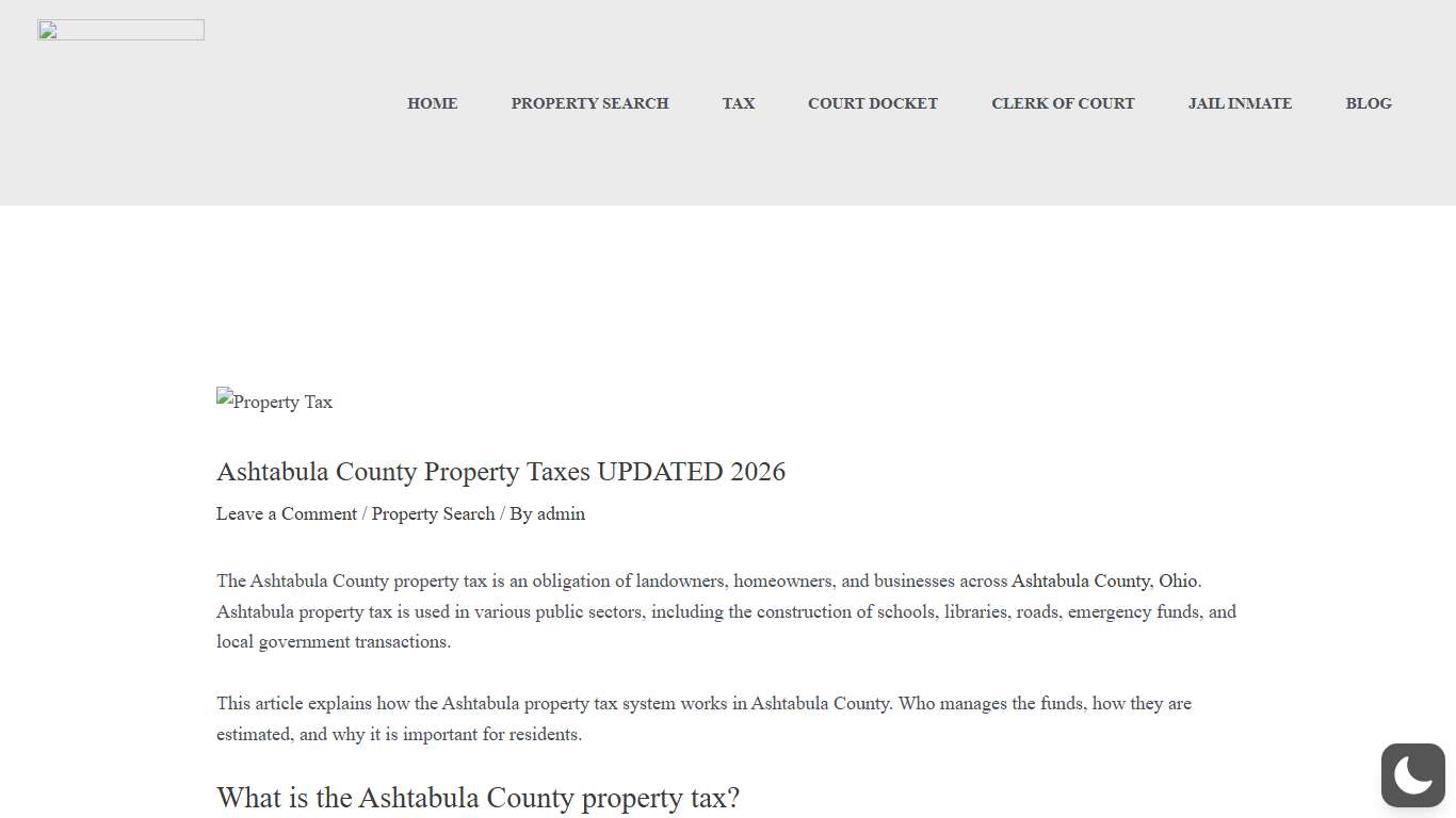 Ashtabula County Property Taxes UPDATED 2026 -